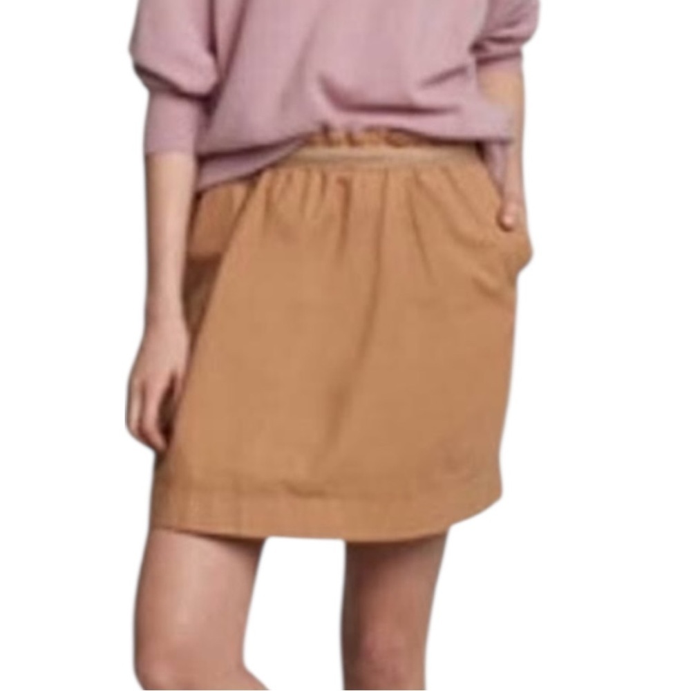 j crew factory sidewalk paperbag wool blend mini skirt camel SZ 10